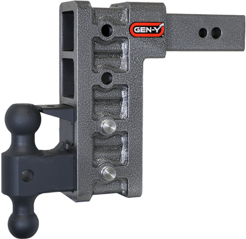 Gen-Y Mega Duty 2.5in Shank 9in Drop 3.5K TW 32K Hitch w/GH-0161 Dual-Ball/Pintle Lock - GH-1624