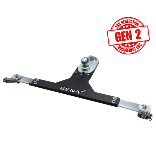 Gen-Y 2017+ Ford GoosePuck II 5in Offset Ball Puck Mount & 25K Towing w/Safety Chain Anchors - GH-21011