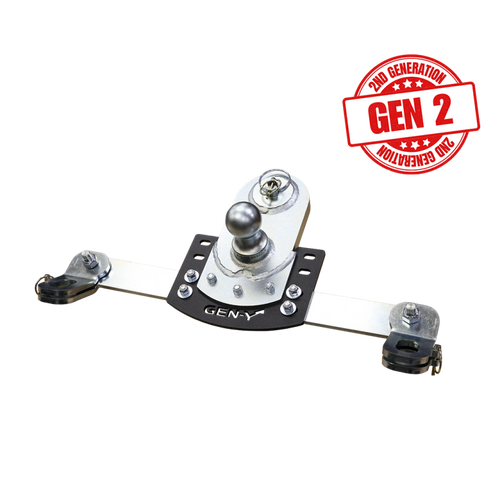 Gen-Y 20-24 GM Short/Long Bed GoosePuck II 5in Offset Ball Puck Mount 25K TW w/Safety Chain Anchors - GH-21017