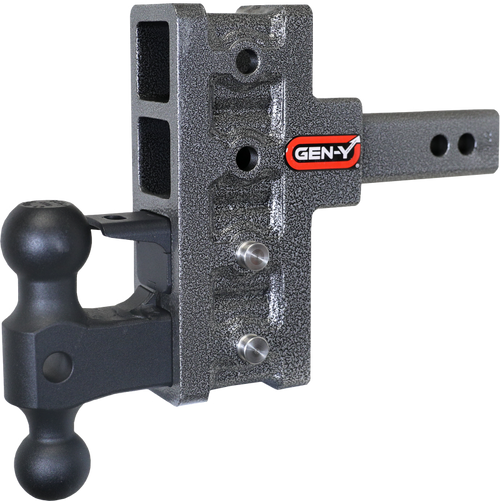 Gen-Y Mega Duty 2in Shank 5in Offset Drop 2K TW 16K Hitch w/GH-051 Dual-Ball/GH-032 Pintle Lock - GH-224