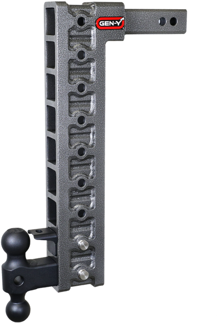 Gen-Y Mega Duty 2in Shank 20in Drop 10K Hitch w/Dual-Ball/Pintle Lock/Stabilizer Kit - GH-329