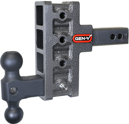 Gen-Y Mega Duty 2in Shank 5in Offset Drop 1.5K TW 10K Hitch w/GH-031 Dual-Ball - GH-414