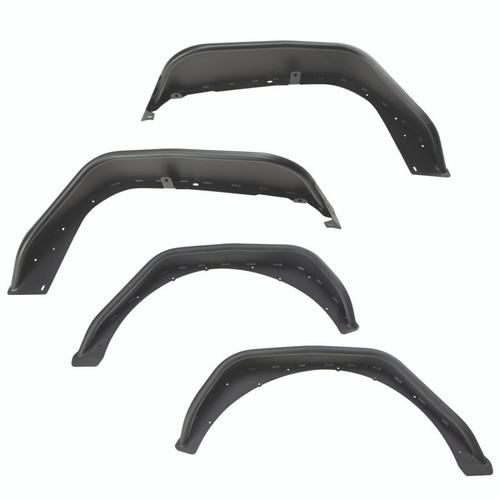 Rugged Ridge HD Steel Tube Fenders Full Set Black 18-19 JL - 11615.73