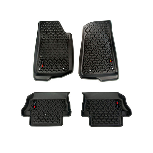 Rugged Ridge Floor Liner Kit Black F/R 18-20 Jeep Wrangler JL 2Dr - 12987.43