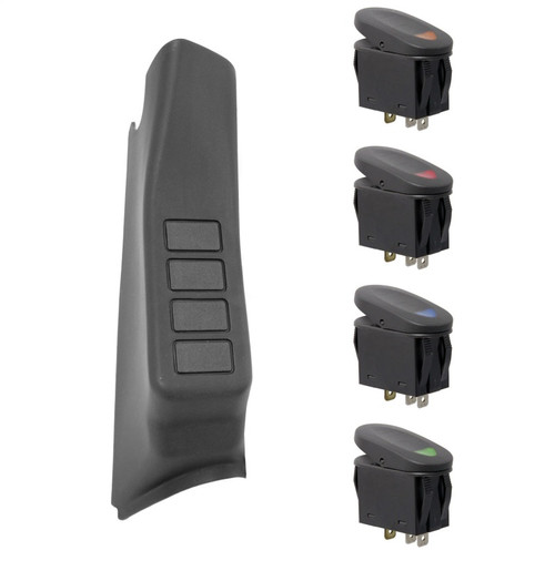 Rugged Ridge A-Pillar 4 Switch Pod Black RHD 11-18 Jeep Wrangler JK - 17235.97
