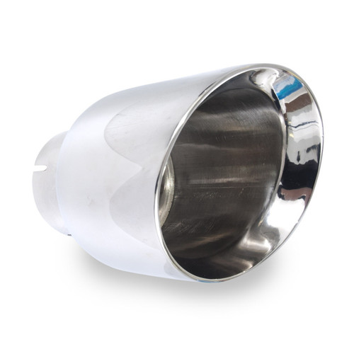 Stainless Works Conical Double Wall Slash Cut Exhaust Tip - 3 1/2in Body 2 1/2 - 797250