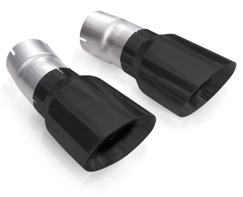 Stainless Works 4in Double Wall Slash-Cut Black Tip Kit - JPGC57TIPS-B