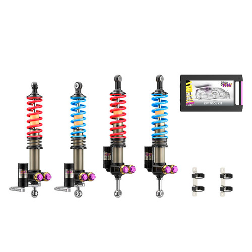 KW 04-05 Porsche Carrera GT Special Edition V5 Coilover Kit W/ Red & Blue Springs - 3097100A