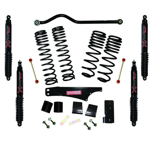 Skyjacker 2007-2018 Jeep Wrangler JK 2 Door 4WD Long Travel 3.5in-4in Lift Kit w/Black Max Shocks - JK35BPBLT