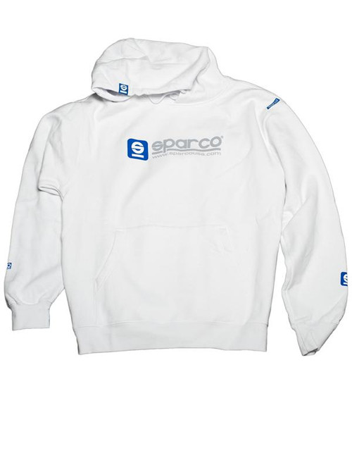 Sparco Sweatshirt Hooded WWW White SMALL - SP03100B1S Photo - Primary