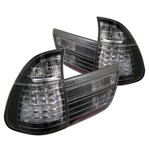 Spyder BMW E53 X5 00-06 4PCS LED Tail Lights Black ALT-YD-BE5300-LED-BK - 5000781