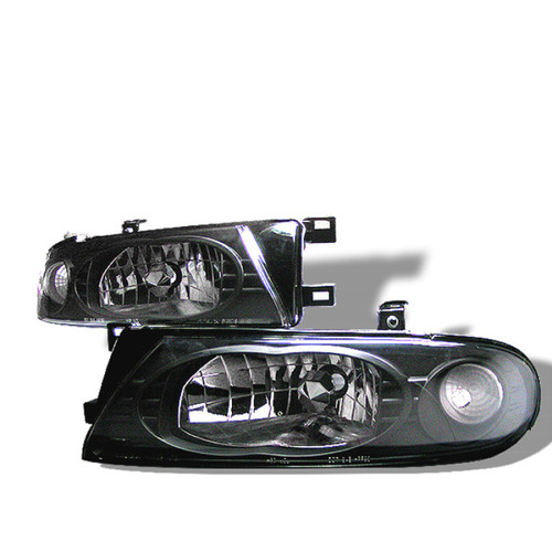 Spyder Nissan Altima 93-97 Crystal Headlights Black HD-YD-NA93-BK - 5012630