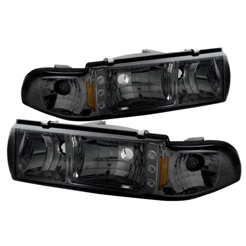 xTune Chevy Caprice 91-96 / Impala 91-96 1Pc LED Crystal Headlights Smoke HD-ON-CCP91-1PC-LED-SM - 5031648