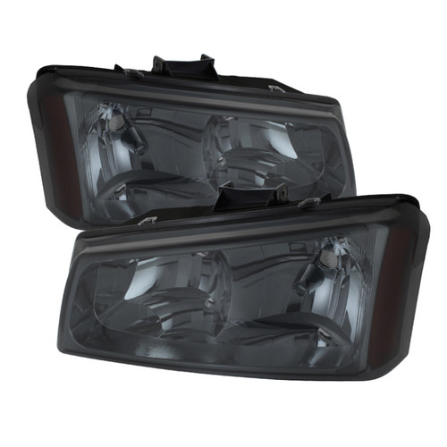 xTune Chevy Silverado 1500/2500/3500 03-06 Crystal Headlights Smoke HD-JH-CSIL03-SM-AM - 5072269