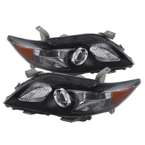 xTune Toyota Camry 10-11 ( USA Built/Nal ) Amber Projector Headlights Black HD-JH-TCAM10-AM-BK - 5072870