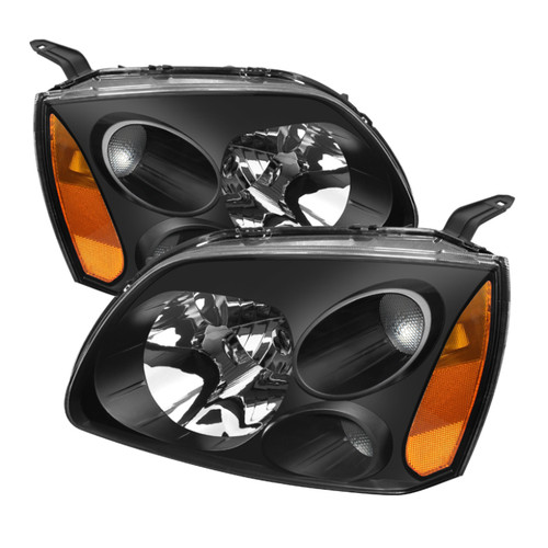 xTune Mitsubishi Galant 04-08 Amber Crystal Headlights Black HD-JH-MG04-AM-BK - 5072900