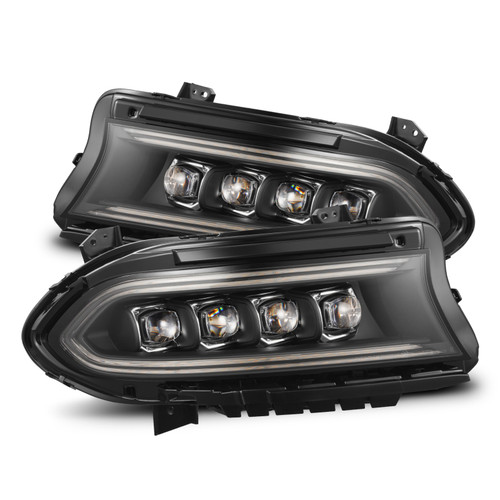 AlphaRex 15-23 Dodge Charger NOVA-Series LED Proj Headlights Blk w/Activtn Light & Seq.Sig / SB DRL - 880499 Photo - Primary