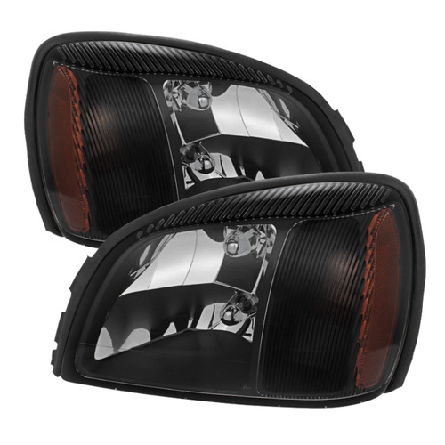 xTune Cadillac Deville 2000-2005 Crystal Headlights Black HD-JH-CADDEV00-AM-BK - 5079824