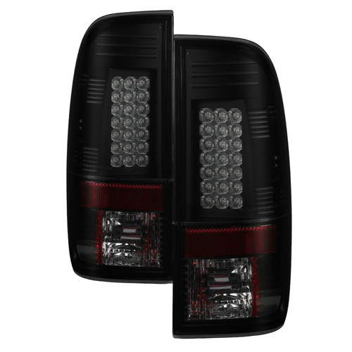 Spyder 08-16 Ford Super Duty LED Tail Lights Black Smoke ALT-YD-FS07-LED-BSM - 5083296
