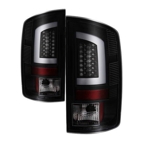 Spyder 07-09 Dodge Ram 2500/3500 V3 Light Bar LED Tail Lights - Blk Smoke ALT-YD-DRAM06V3-LBLED-BSM - 5084279