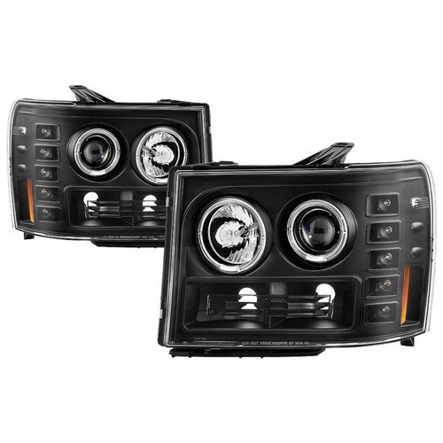 Spyder GMC Sierra 1500/GMC Sierra Denali 08-13 Projector LED Halo- LED All Blk PRO-YD-GS07-HL-BKV2 - 5086020