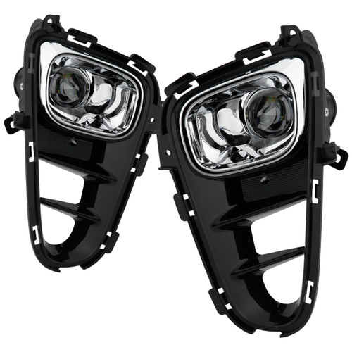Spyder Kia Picanto 2018-2020 OEM Fog Lights W/Universal Switch - 9006(Included) - Clear - 5087058