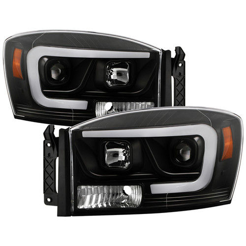 Spyder 06-08 Dodge Ram 1500 LED Headlights - Black PRO-YD-DR06PL-BK - 5088178
