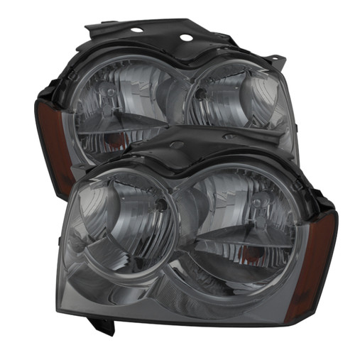 xTune Jeep Grand Cherokee 05-07 Crystal Headlights Smoke HD-JH-JGC05-AM-SM - 9023262