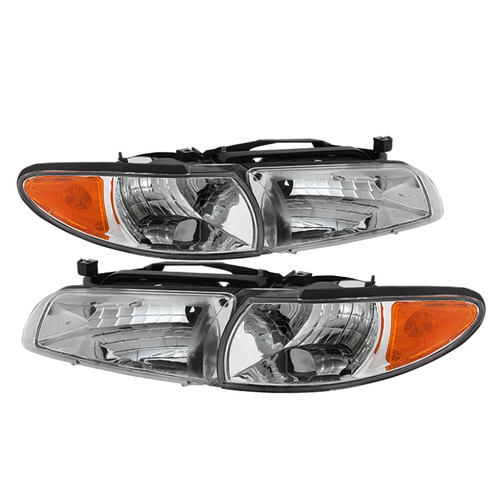xTune Pontiac Grand Prix 97-03 Crystal Headlights w/ Amber Corner Lights HD-JH-PGPRIX-SET-AM-C - 9023453