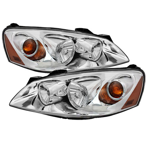 xTune Pontiac G6 05-10 (09-10 Fit w/Amber Turn Signal) Crystal Headlights Chrome HD-JH-PG605-AM-C - 9023675