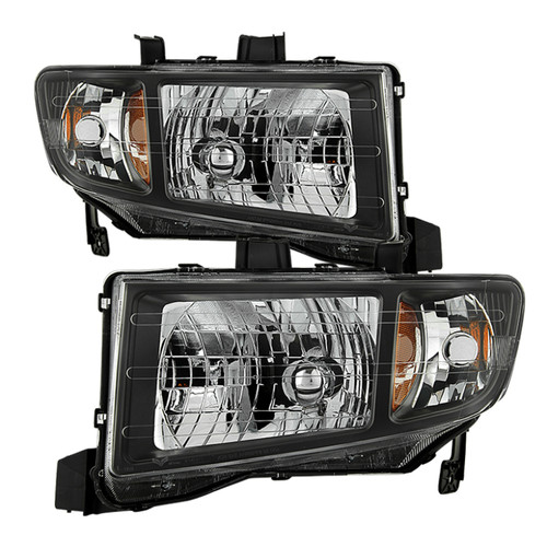 xTune Honda Ridgeline 06-13 Crystal Headlights Black HD-JH-HRID06-AM-BK - 9025495