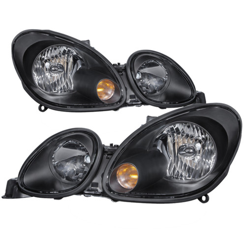 xTune Lexus GS300/GS400/GS430 98-05 Halogen Only Crystal Headlights Black HD-JH-LGS98-BK - 9026911