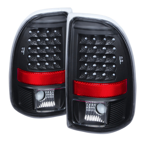 xTune Dodge Dakota 97-04 LED Tail Lights Black ALT-JH-DDAK97-LED-BK - 9027017