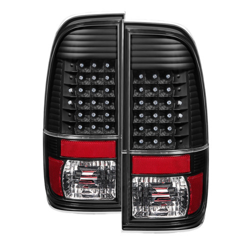 xTune Ford F150 Styleside 97-03 / F250/350/450/550 99-07 LED Tail Lights Black ALT-JH-FF15097-LED-BK - 9027635