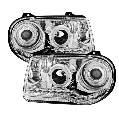 xTune Chrysler 300C 05-10 ( Not 300 ) Halo Projector Headlights Chrome PRO-JH-C300C-LED-C - 9027741
