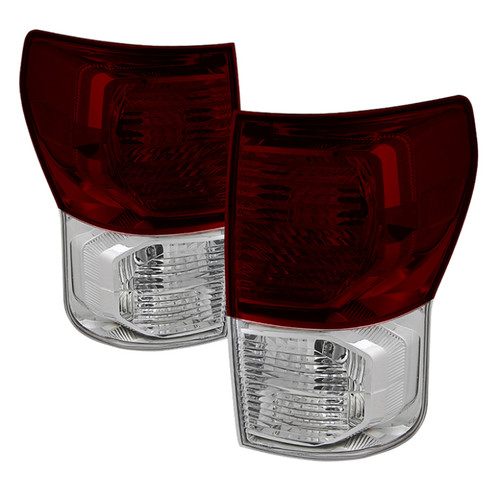 xTune Toyota Tundra 2007-2013 OEM Style Tail Lights Red Smoked ALT-JH-TTU10-OE-RSM - 9030239