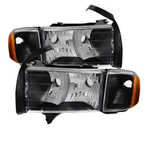 xTune Dodge Ram Sport Model Only 1999-2002 OEM Headlights Black HD-JH-DR99-SP-BK - 9032158