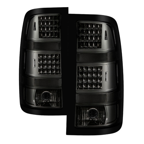 xTune GMC Sierra 07-13 (Not Fit 3500 Dually 4 Rear Wheels) LED Tail Lights Smoked ALT-JH-GS07-LED-SM - 9034084