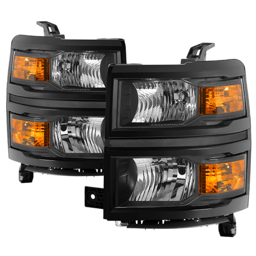 Spyder Chevrolet Silverado 1500 14-15 (Non-HD) OEM Style Headlights - Black HD-JH-CS14-AM-BK - 9040085