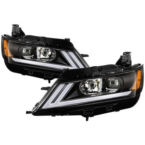 xTune 14-18 Chevy Impala (Excl Limited) DRL Halogen Projector Headlights - Blk (PRO-JH-CIM15-LB-BK) - 9042874