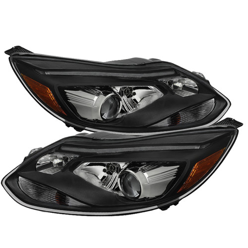 xTune Ford Focus 12-14 Projector Headlights OE Style Halogen Model Only Black PRO-JH-FF12-LED-BK - 9932687