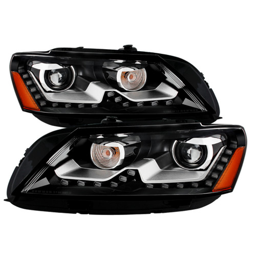 xTune Volkswagen Passat 12-14 OE Projector Headlights Not Compatible w/ Hid Black PRO-JH-VP12-NA-BK - 9933448