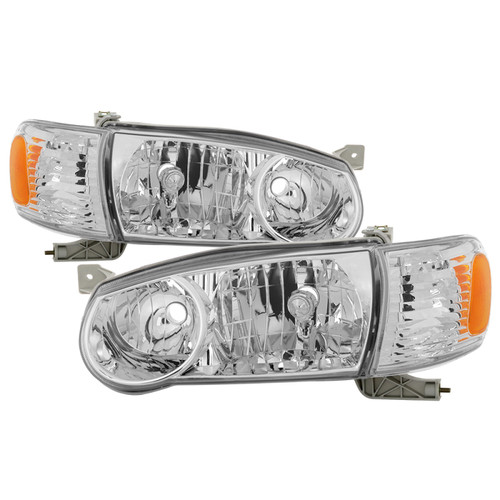 xTune Toyota Corolla 01-02 OE Style Headlights w/Amber Corner Lights - Chrome HD-JH-TC01-AM-C - 9937255