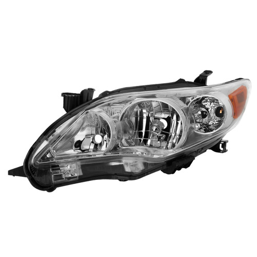 xTune Toyota Corolla 11-13 Driver Side Headlights - OEM Left - Chrome HD-JH-TCO11-OE-L - 9937538