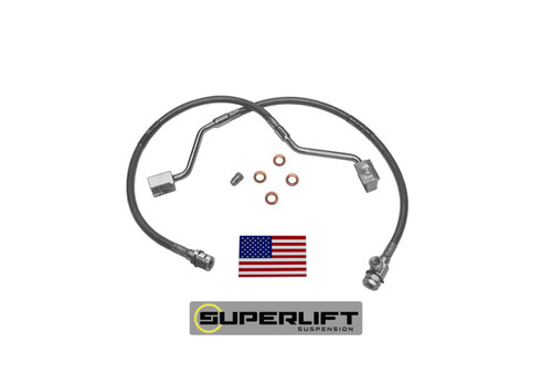 Superlift 90-96 Ford F-150/Bronco w/ 4-6in Lift Kit (Pair) Bullet Proof Brake Hoses - 91310
