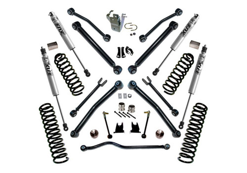 Superlift 07-18 Jeep Wrangler JK Unlimited 4in Lift Kit w/ Reflex Control Arms & Fox Shocks - K997F Photo - Primary