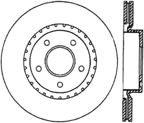 StopTech Power Slot 03-05 350Z / 03-04 G35 / 03-05 G35X CRYO Slotted Front Right Rotor - 126.42074CSR
