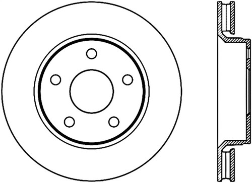 StopTech Sport Slot 07-17 Jeep Wrangler Slotted Right Front CRYO Rotor - 126.67068CSR