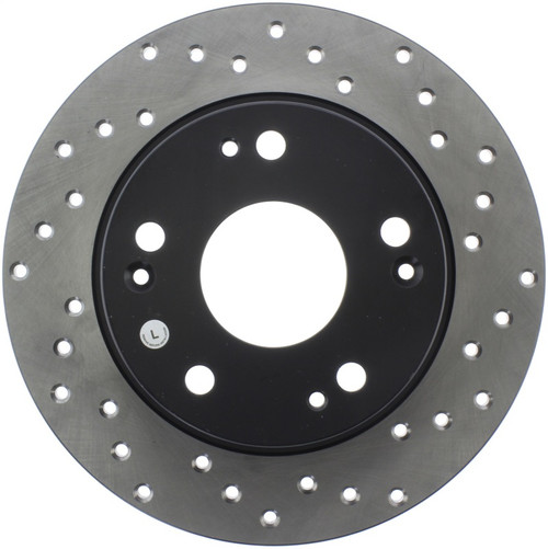 StopTech 04-08 Acura TSX / 03-07 Honda Accord Coupe/Sedan Drilled Rear Left Rotor - 128.40055L