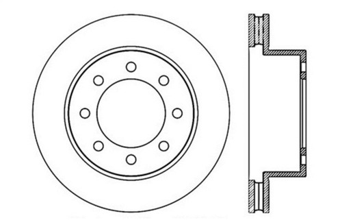 StopTech Drilled Sport Brake Rotor - 128.67061R